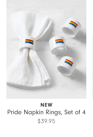 Pride Napkin Rings, Set of 4 - STARTING AT $29.96