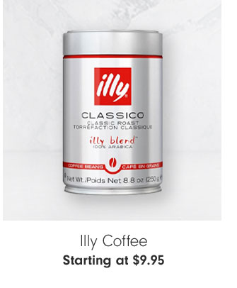 Illy Coffee Starting at $9.95