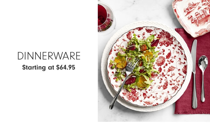 Dinnerware Starting at $64.95