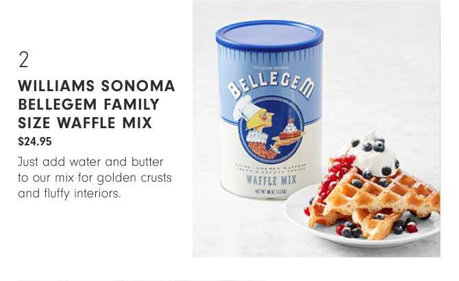 2 Williams Sonoma Bellegem FAMILY SIZE Waffle Mix $24.95