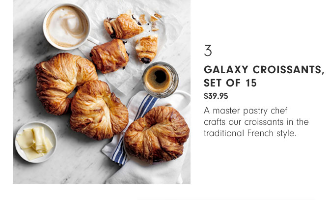 3 Galaxy Croissants, Set of 15 $39.95