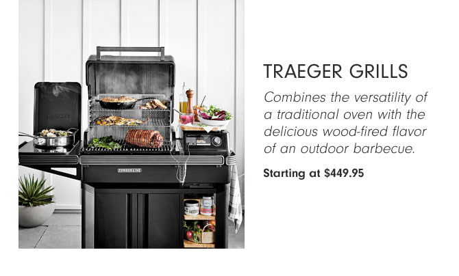 Traeger Grills - Combines the versatility of a traditional oven with the delicious wood-fired flavor of an outdoor barbecue. Starting at $449.95