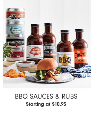 BBQ Sauces & Rubs Starting at $10.95