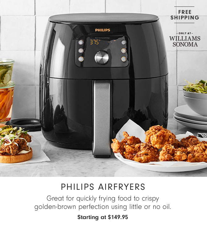 Philips Airfryers - Great for quickly frying food to crispy golden-brown perfection using little or no oil. Starting at $149.95