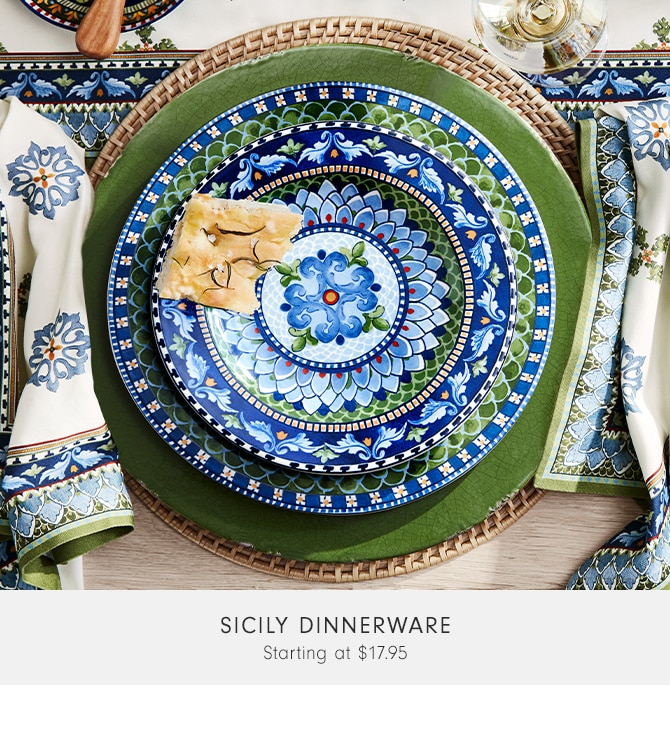 sicily dinnerware - Starting at $17.95