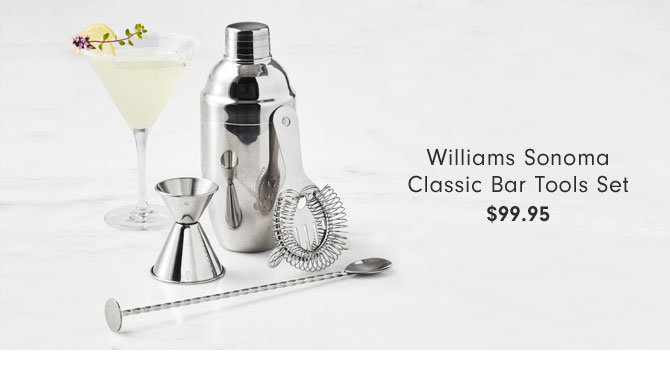 Williams Sonoma Classic Bar Tools Set $99.95