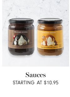 Sauces Starting at $10.95