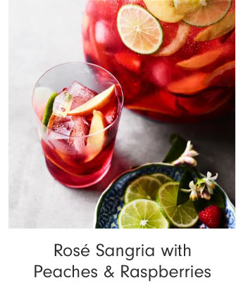 Rosé Sangria with Peaches & Raspberries