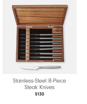 Stainless-Steel 8-Piece Steak Knives $130