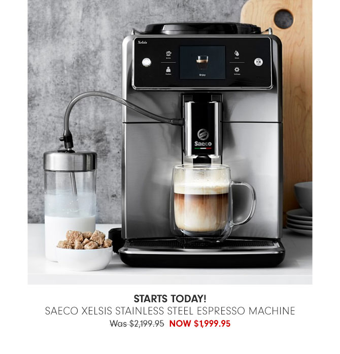 STARTS TODAY! Saeco Xelsis Stainless Steel Espresso Machine NOW $1,999.95