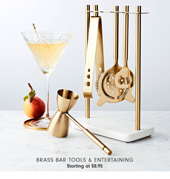 Brass Bar Tools & Entertaining Starting at $8.95