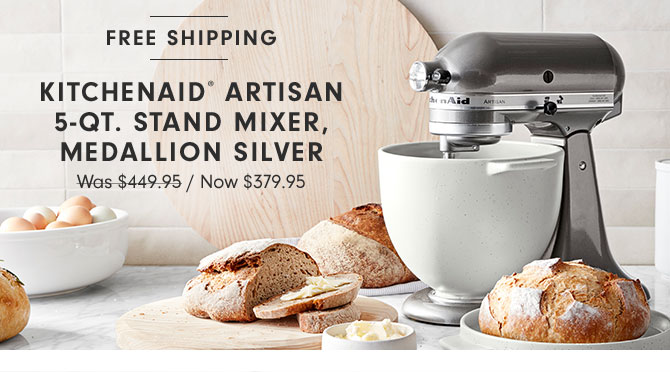 KitchenAid® Artisan 5-QT. Stand Mixer, Medallion Silver Now $379.95