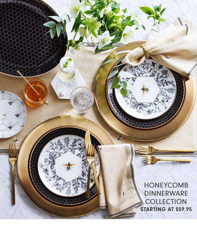 Honeycomb Dinnerware Collection Starting at $59.95