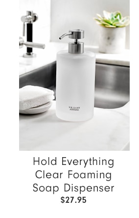 Hold Everything Clear Foaming Soap Dispenser - $27.95