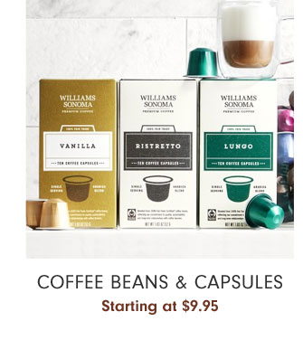 Coffee Beans & Capsules Starting at $9.95