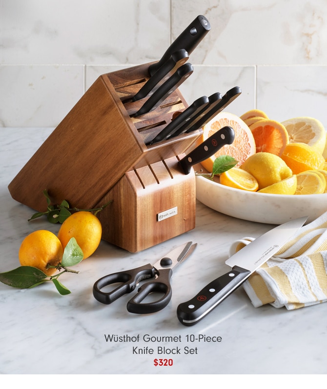 Wüsthof Gourmet 10-Piece Knife Block Set - $320