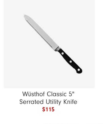 Wüsthof Classic 5" Serrated Utility Knife - $115