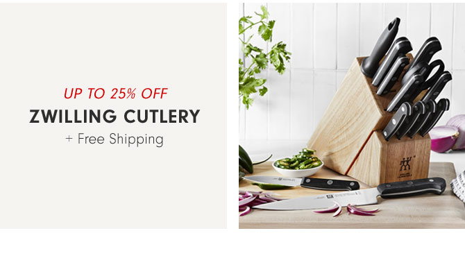 Up to 25% off Zwilling cutlery + Free Shipping