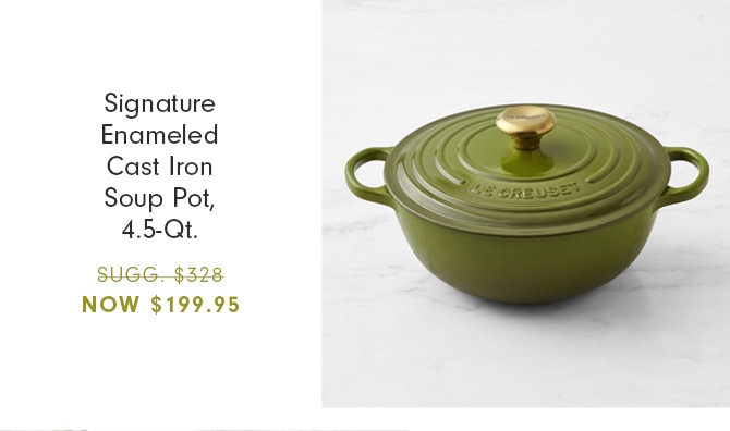 Signature Enameled Cast Iron Soup Pot, 4.5-Qt. - Now $199.95