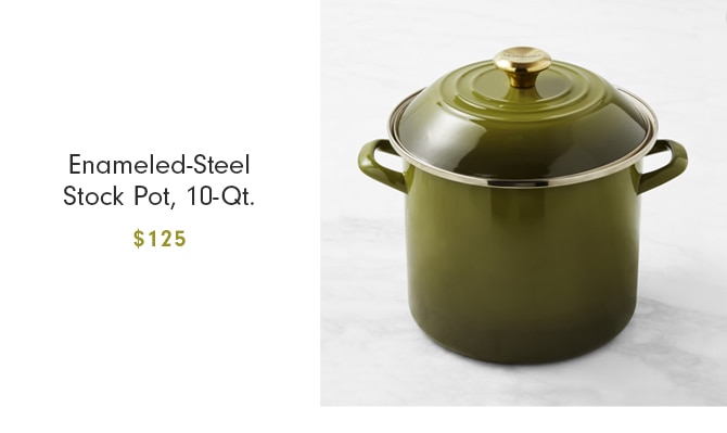 Enameled-Steel Stock Pot, 10-Qt. - $125