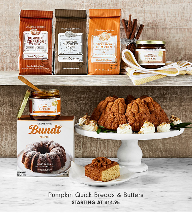 Pumpkin Quick Breads & Butters Starting at $14.95