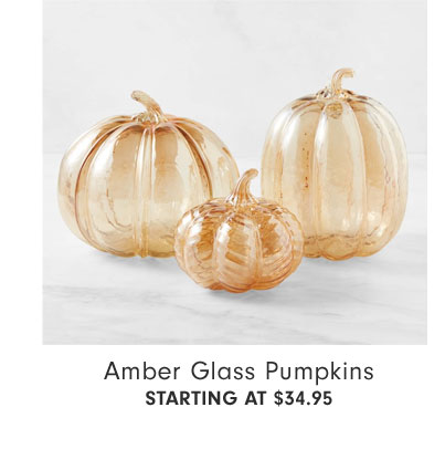 Amber Glass Pumpkins STARTING AT $34.95