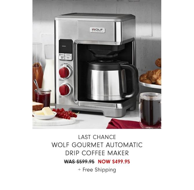 Wolf Gourmet Automatic Drip Coffee Maker - NOW $499.95 + Free Shipping