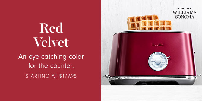 Red Velvet - An eye-catching color for the counter. Starting at $179.95 