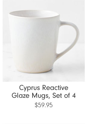 Cyprus Reactive Glaze Mugs, Set of 4 $59.95