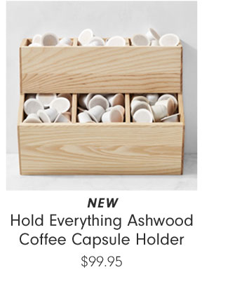 NEW Hold Everything Ashwood Coffee Capsule Holder $99.95