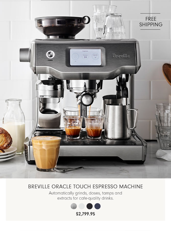 Breville Oracle Touch Espresso Machine - Automatically grinds, doses, tamps and extracts for cafe-quality drinks. $2,799.95