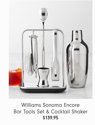 Williams Sonoma Encore Bar Tools Set & Cocktail Shaker - $139.95