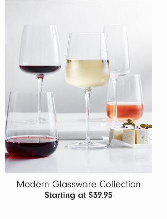 Modern Glassware Collection - Starting at $39.95