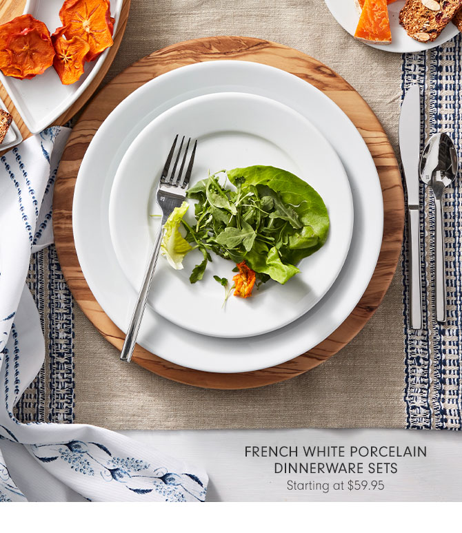 French White Porcelain Dinnerware Sets Starting at $59.95