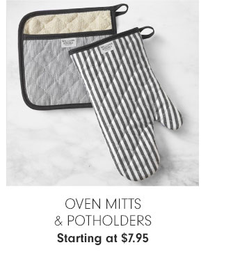 Oven Mitts & Potholders Starting at $7.95