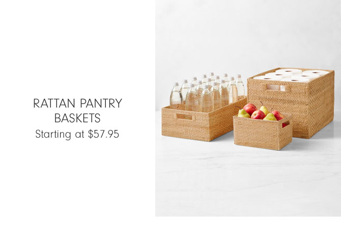 Rattan Pantry Baskets Starting at $57.95