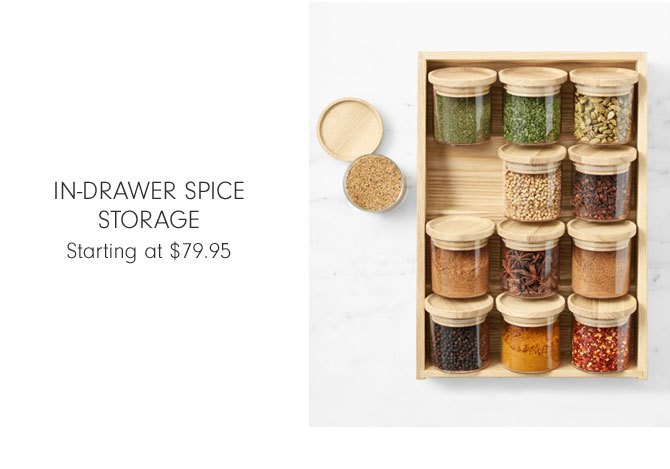 In-Drawer Spice Storage Starting at $79.95