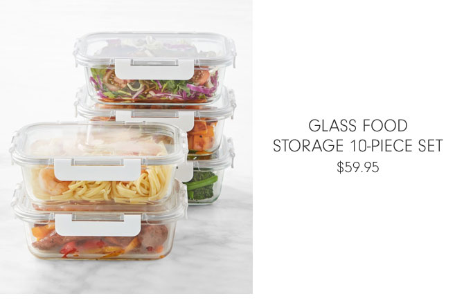 Glass Food Storage 10-Piece Set $59.95