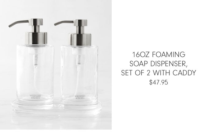 16oz Foaming Soap Dispenser, Set of 2 with Caddy $47.95