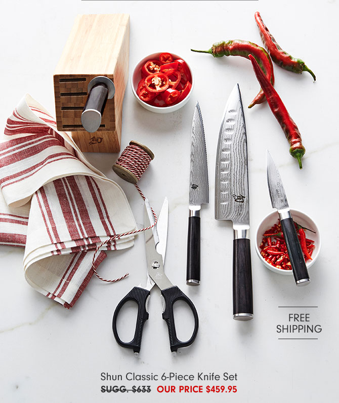 Shun Classic 6-Piece Knife Set OUR PRICE $459.95