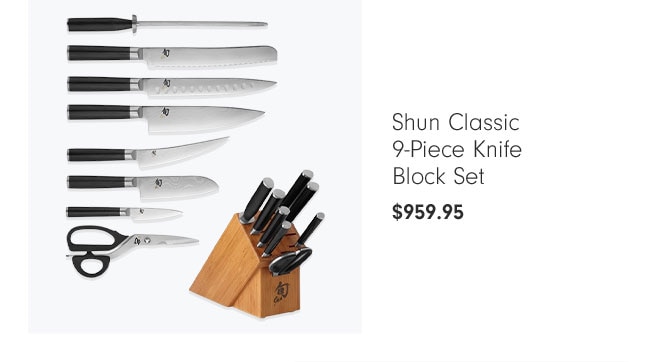 Shun Classic 9-Piece Knife Block Set $959.95