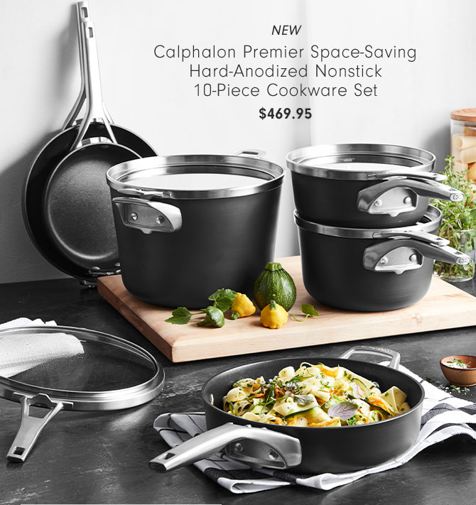 NEW Calphalon Premier Space-Saving Hard-Anodized Nonstick 10-Piece Cookware Set$469.95