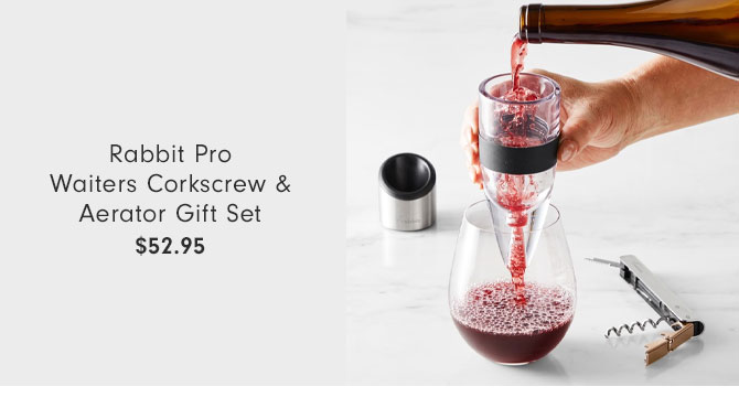 Rabbit Pro Waiters Corkscrew & Aerator Gift Set - $52.95