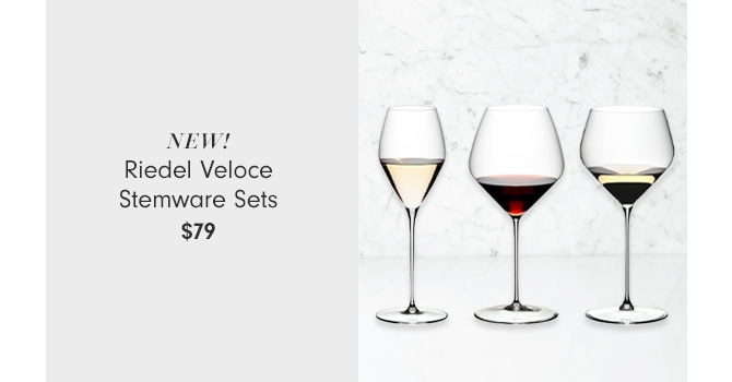 NEW! Riedel Veloce Stemware Sets - $79