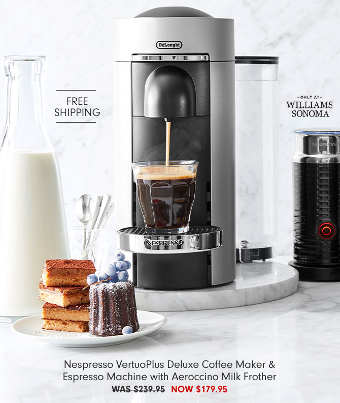 FREE SHIPPING - Nespresso VertuoPlus Deluxe Coffee Maker & Espresso Machine with Aeroccino Milk Frother - NOW $179.95