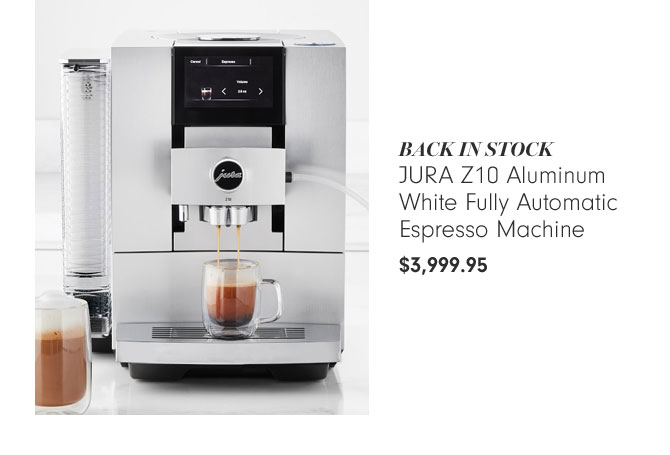 JURA Z10 Aluminum White FUlly Automatic Espresso Machine - $3,999.95