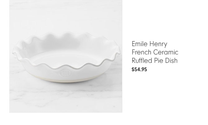 Emile Henry French Ceramic Ruffled Pie Dish - $54.95