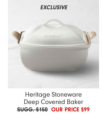 Heritage Stoneware Deep Covered Baker - Our Price $99