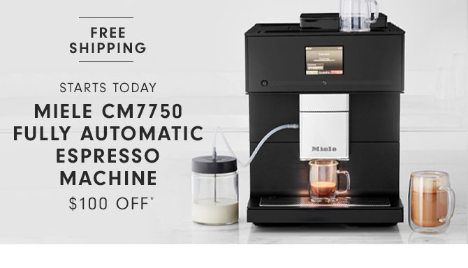 FREE SHIPPING - STARTS TODAY - MIELE CM7750 FULLY AUTOMATIC ESPRESSO MACHINE - $100 OFF