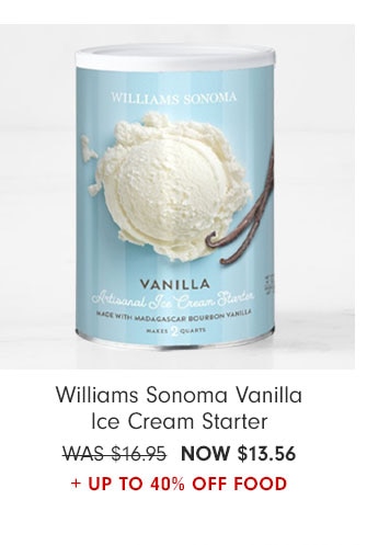 Williams Sonoma Vanilla Ice Cream Starter - NOW $13.56 + Up to 40% Off FOOD